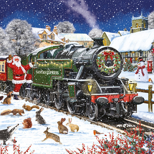 Santa's Express Stop - Christmas Card (10 pack)