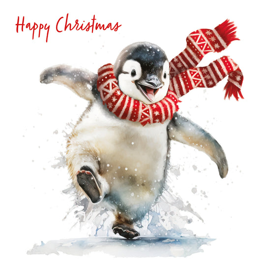 Happy Penguin - Christmas Card (10 pack)