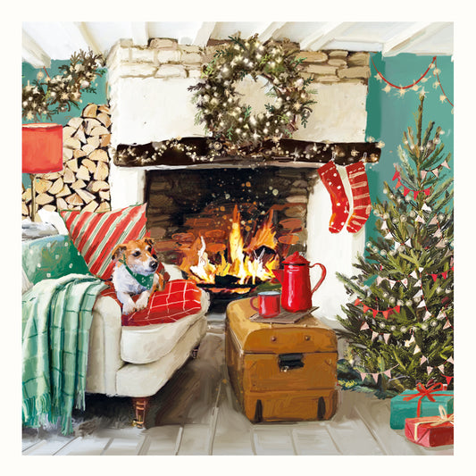 The Log Fire - Christmas Card (10 pack)