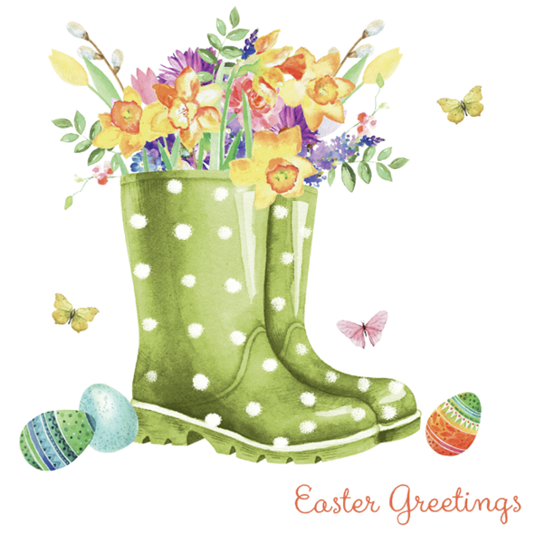 Easter Wellies - Easter Card (5pack)