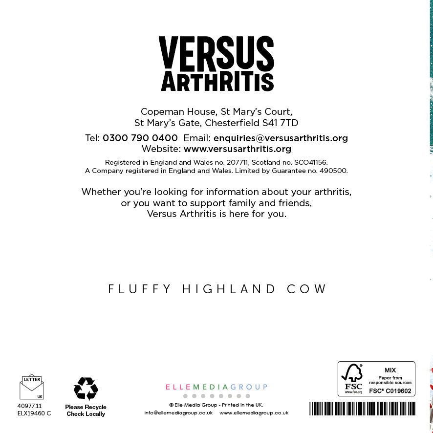 Fluffy Highland Cow - Christmas Card (10 pack)