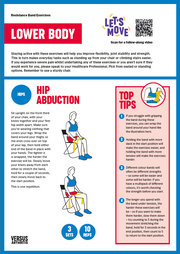 Lower Body Resistance Band Exercise sheet