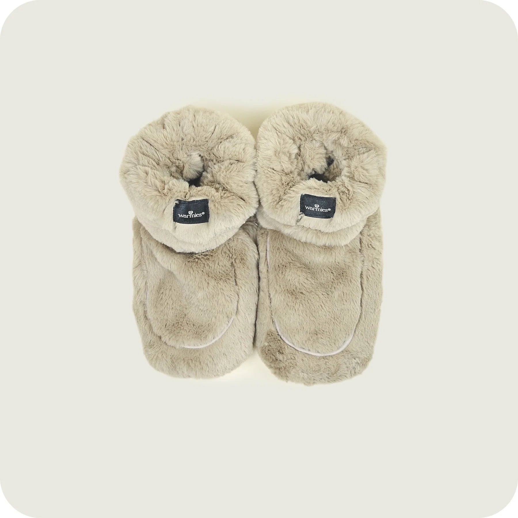 Warmies boots in latte shown from above