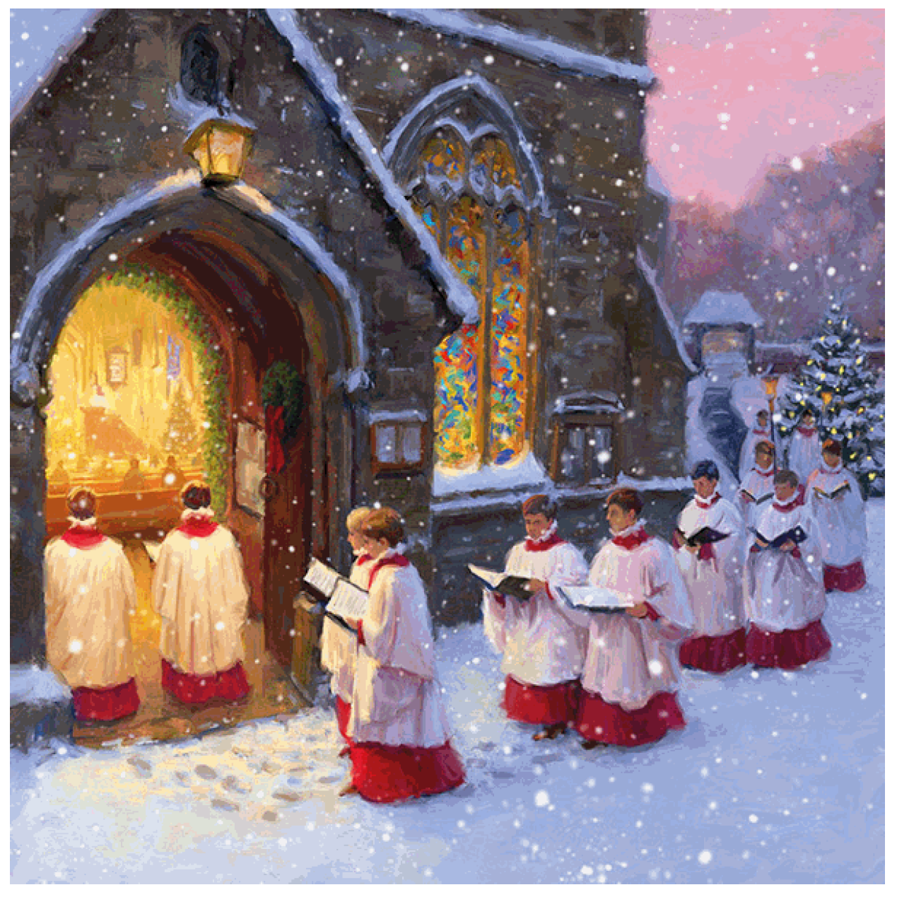Choir Entering the Church - Christmas Card (10 pack)