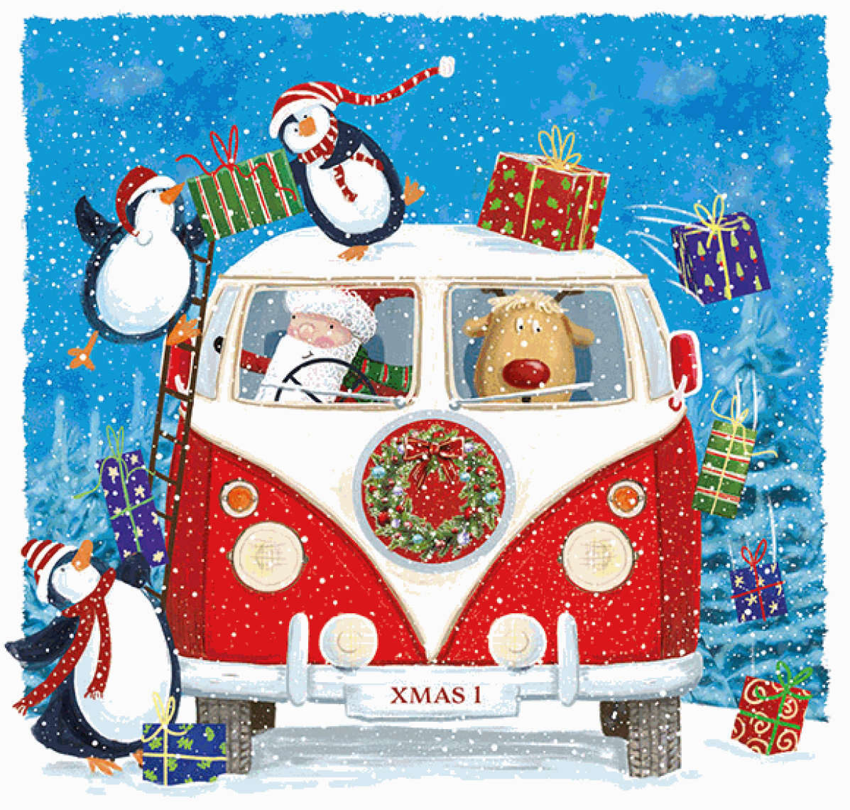 P-P-P Pass the Presents - Christmas Card (10 pack)